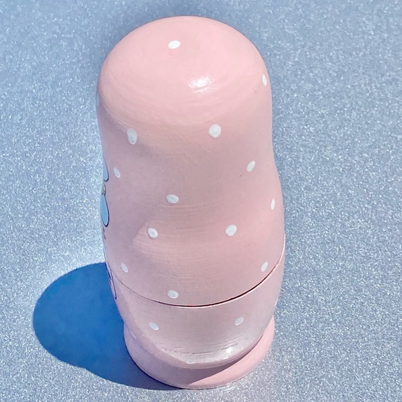 Princess Matryoshka Nesting Dolls Pink 5 Inches to 1 Inch Tall - Picture 3 of 10